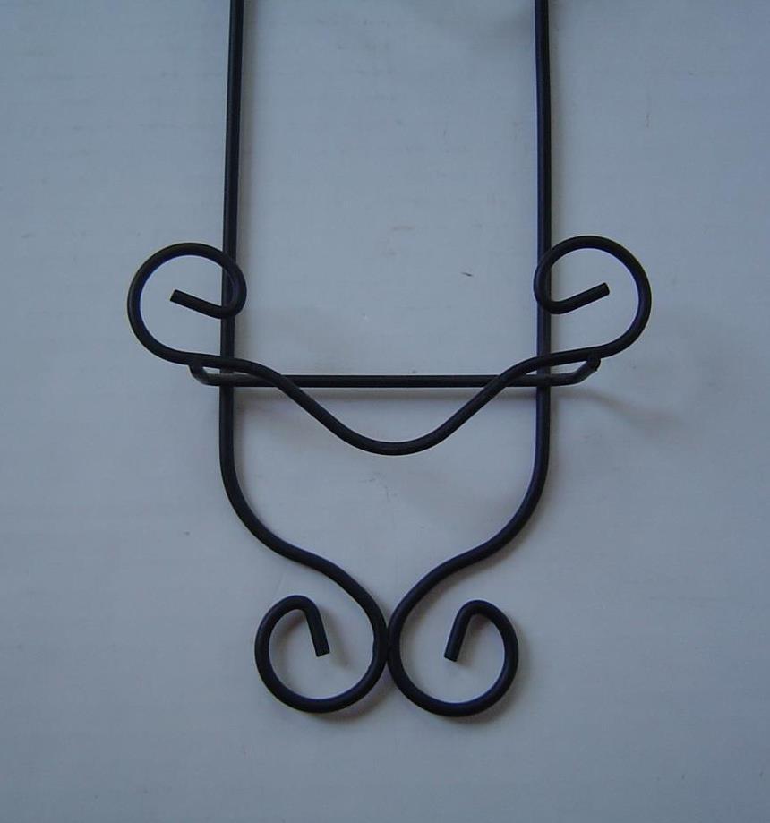 4 Tier Black Vertical Wall Plate Rack Display Stand Holds Four 5