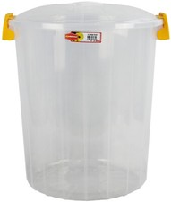 Clear Plastic Bucket 50L Lid Storage Container Bin Kitchen Animal Feed Pet Food