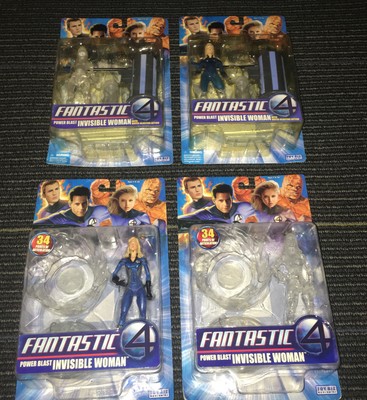Fantastic Four Movie Power Blast Invisible Woman Figure Clear Variant TOYBIZ LOT
