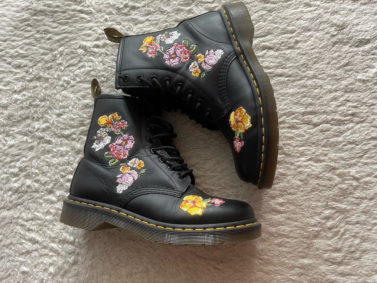 Dr. Martens 1460 Vonda II Embroidered Floral Boots Women's