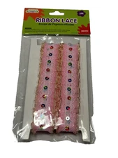 angels crafts ribbon lace 2 m PINK