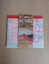 Joie Clip and Seal Reusable Silicone Food Storage Bag, 34-Ounce (1Liter) Capa...