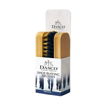 Dasco - Natürlich Borsten Bürste - Kompakt Doppelpack Stiefel Politur Brush-Shoe