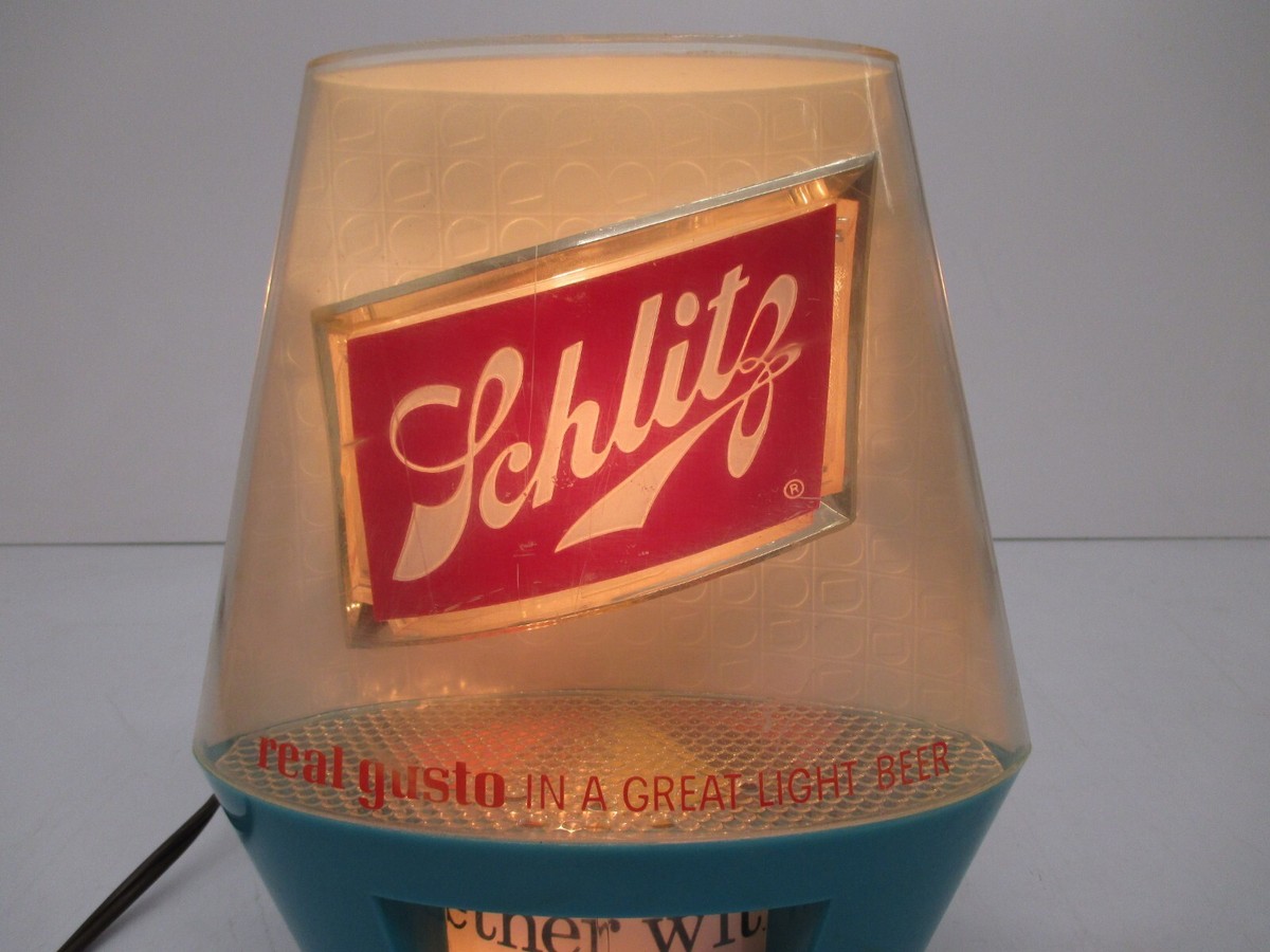 Vtg 1960s 1964 Schlitz Real Gusto Beer Advertising Motion Light