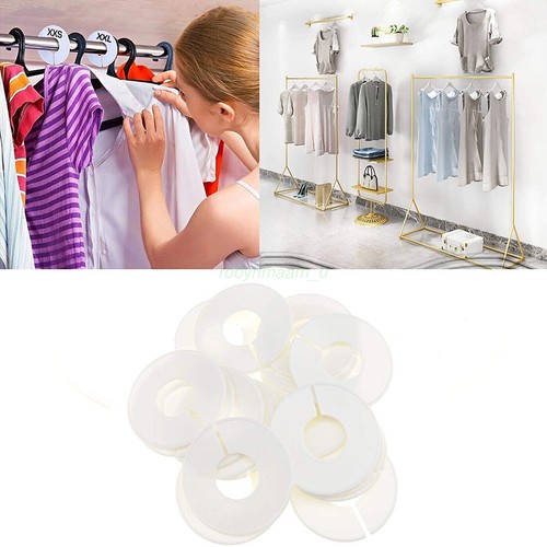 10/30PCS Round Size Dividers Clothing Blank Rack Clothes Stores Hangers Ring DIY - Picture 5 of 22