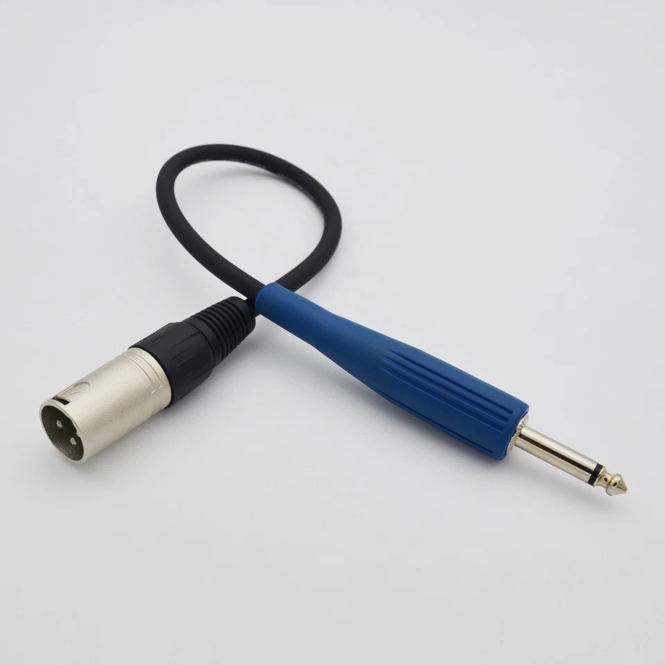 2, XLR Cable 1ft XLR 3-Pin Male to 1/4 Inch Mono Audio Microphone Cable Cord - Image 4 of 4