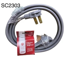 Smart Choice 6' 50 Amp 3-Wire Range Cord - Gray