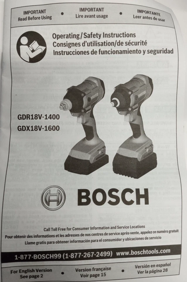 BOSCH GDX18V-1600 18V FREAK 1/4" & 1/2" 2- in-1 impact driver Bare Tool - Image 4 of 4