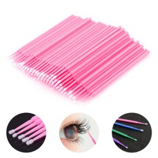 Multipurpose Micro Brush Cosmetic Lip Eyelash Cotton Swabs Applicator 100Pcs 2A