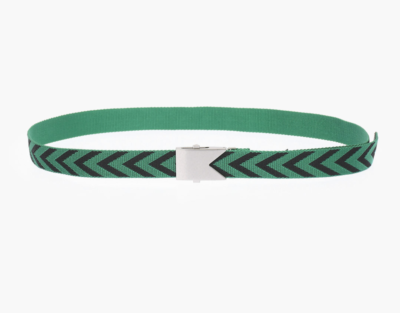 Bottega Veneta CHEVRON STRIPED SLIDE BUCKLE BELT. One Size 