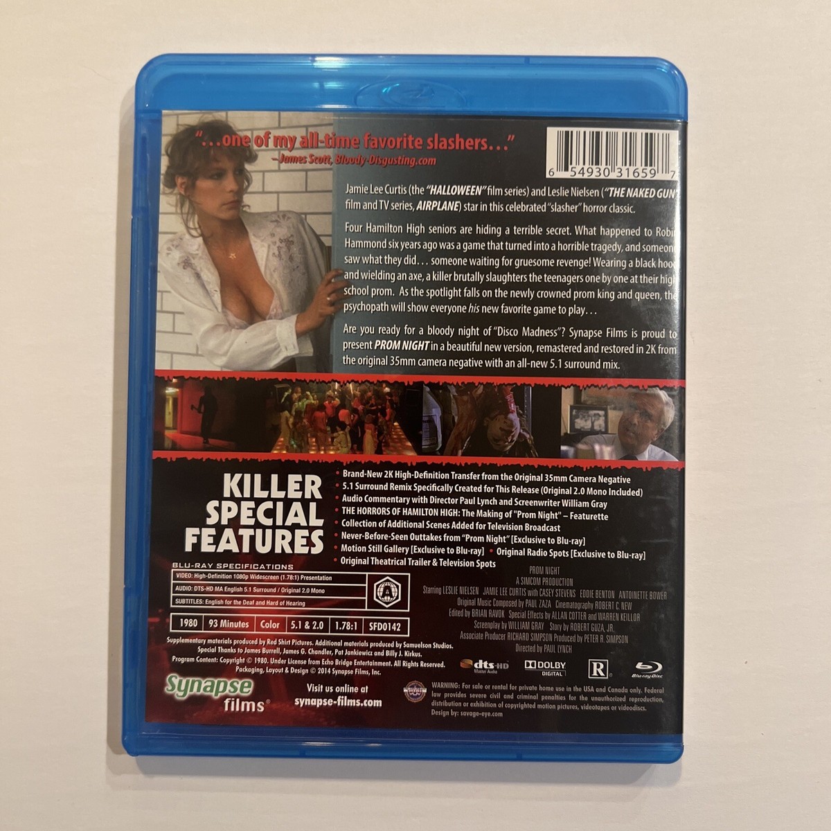 Prom Night (Blu-ray, 1980, Special Edition) Synapse Films Jamie