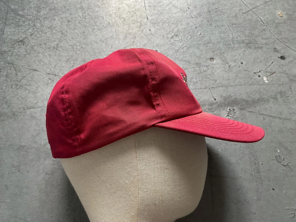 90s Vintage Jack Wolfskin Outdoor Trekking Hiking Faded Red Snapback Hat Cap OS - Image 4 of 4