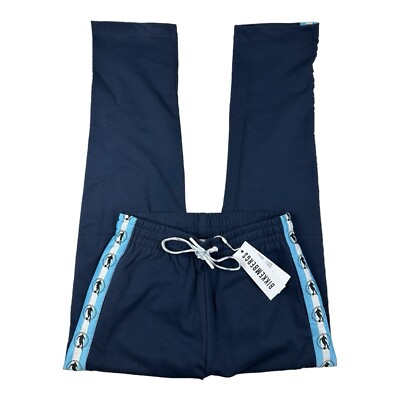 BIKKEMBERG Navy Blue Jogger Tape Soccer Theme Pant Size Mens XS NWT