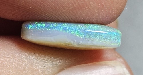 Lightning Ridge Polished Opal 3.35 Carat Blue Green Triangle Lapidary Solid Opal - Picture 8 of 14