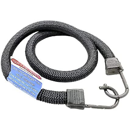 SuperBungee Black Braided Bungee Cord, 32-In. with Hooks 88831