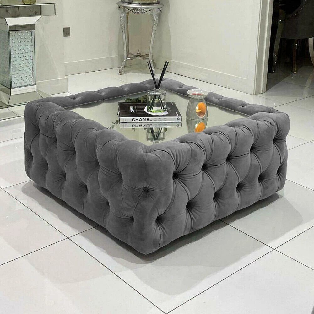 Square on sale chesterfield footstool
