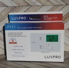 Lux Pro P111 Heating and Cooling Non-Programmable Thermostat