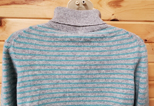 Suéter Vineyard Vines 100 % cachemira cuello de tortuga Andros azul rayas parte superior pequeña - Imagen 7 de 9