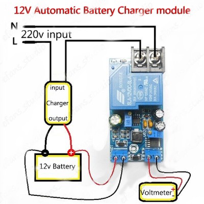 12V 30A Automatic Battery Charging Protection Board Auto Charger Relay Module