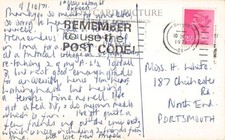 FAMILY HISTORY - POSTCARD - WHITE - PORTSMOUTH CHICHESTER ROAD NORTH END