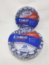 Paper Bowls, 20Oz, Dinner or Lunch Size Printed Disposable Bowls 26 Count 2pack