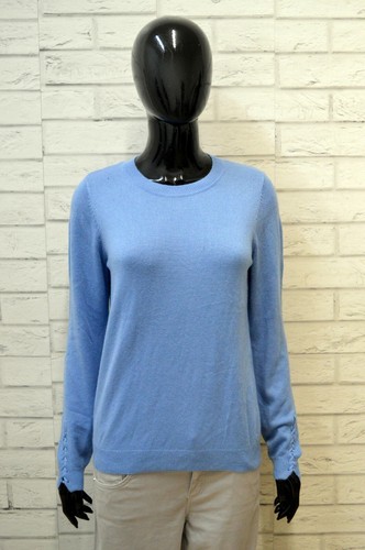 Maglione Donna M N G Taglia XS Cardigan Felpa Pullover Cashmere Celeste  Usato | eBay