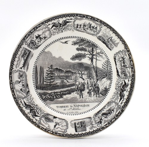 Gien assiette parlante 1 Tombeau Napoléon Ste Hélène french ceramic plate - 第 1/4 張圖片