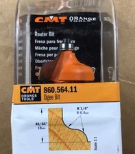 CMT 860.564.11 Ogee Bit with 1/4-Inch Radius, 1/2-Inch Shank