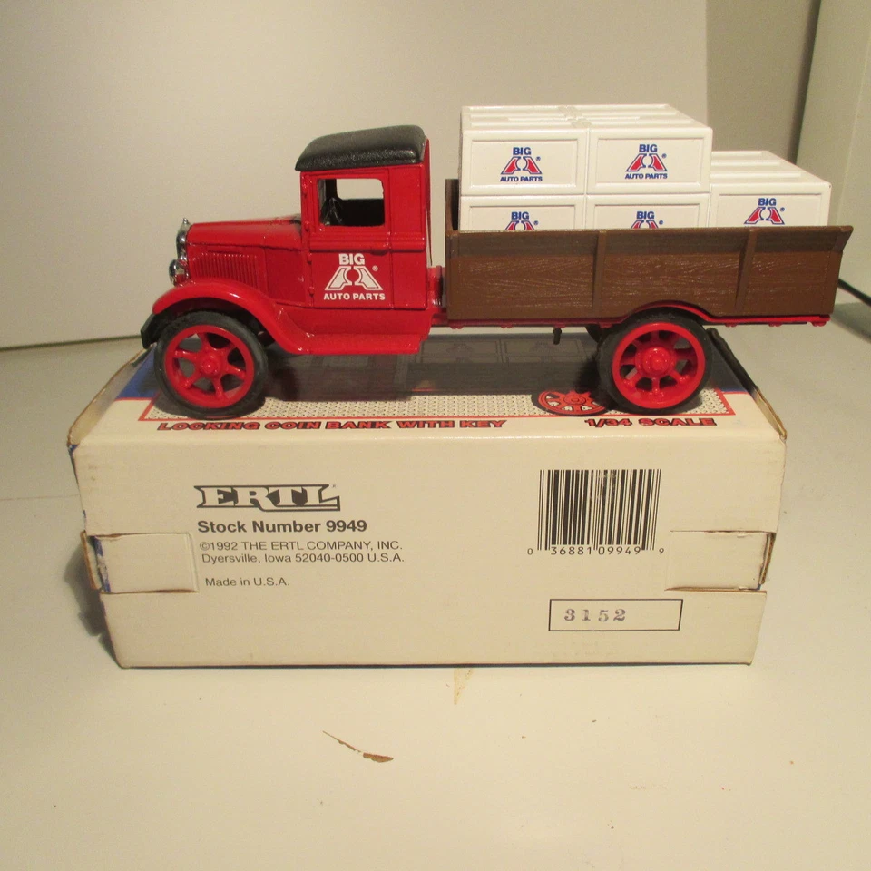 Big A Auto Parts 2 Piece Lot, 18 Ford Runabout,31 Hawkeye Crate,Diecast Banks - Image 2 of 3