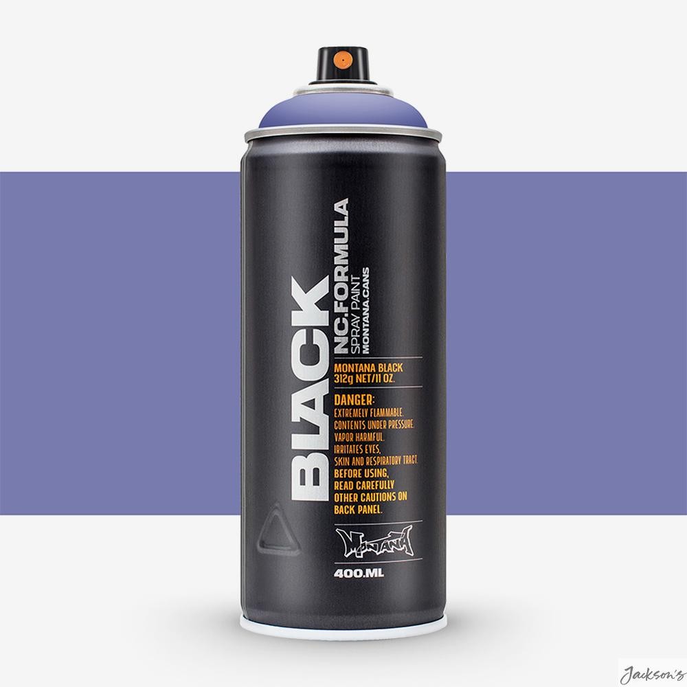 Montana Black Spray Paint Nitro Lacquer 400ml Matte Finish Multi Surface Use