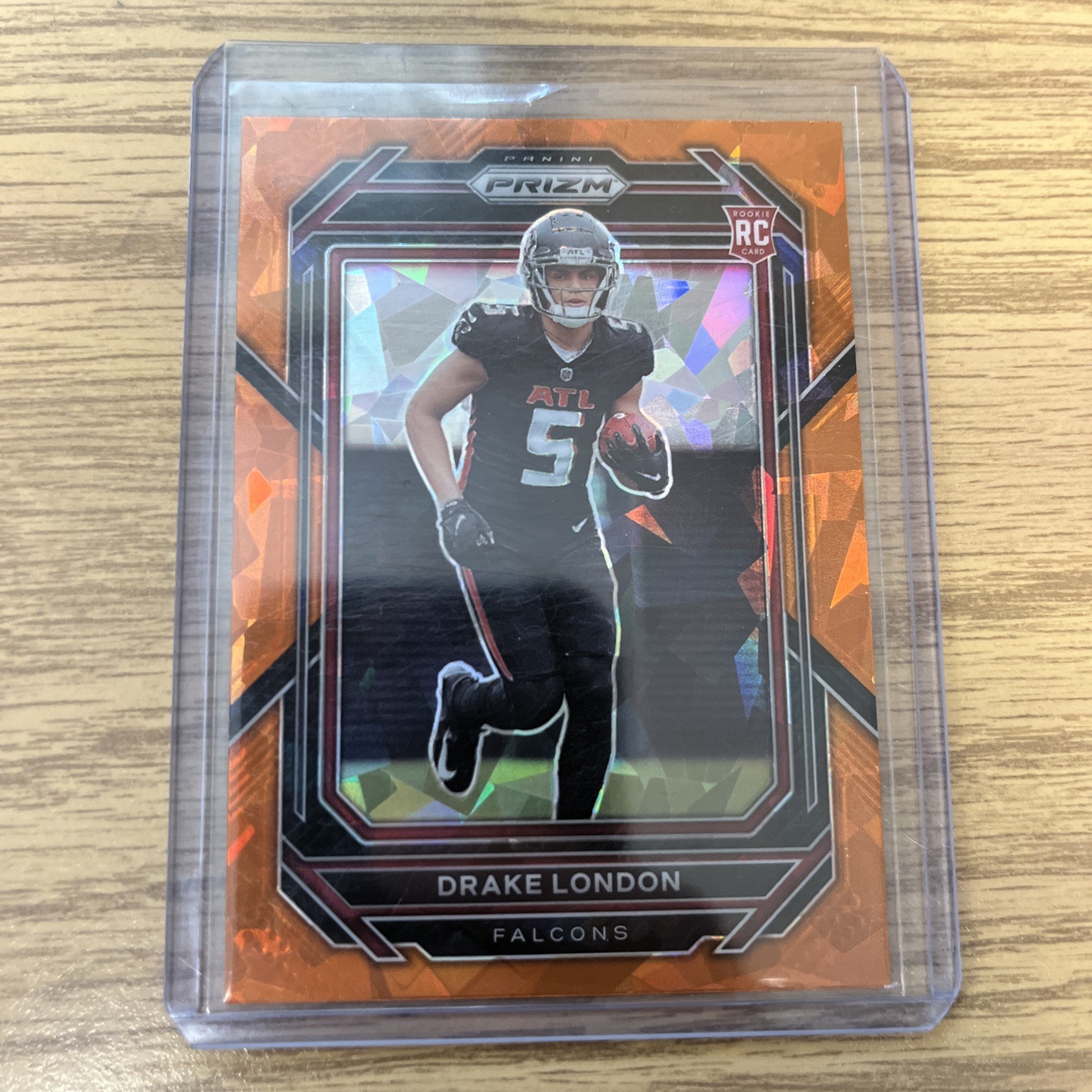 2022 Panini Prizm DRAKE LONDON Rookie Orange Cracked Ice Atlanta Falcons RC #308