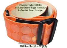 Cyalume Cyflect Belts, Military Grade, High Visibility Reflective Gear, Orange