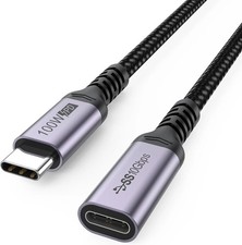 USB-C Type C Extension Cable 3/6 FT/10Gbps Male-Female 100W 5A Fast Charging PD