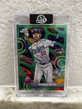 2025 Topps Cosmic Chrome Dodgers Mookie Betts Green Space Dust Refractor #65/75