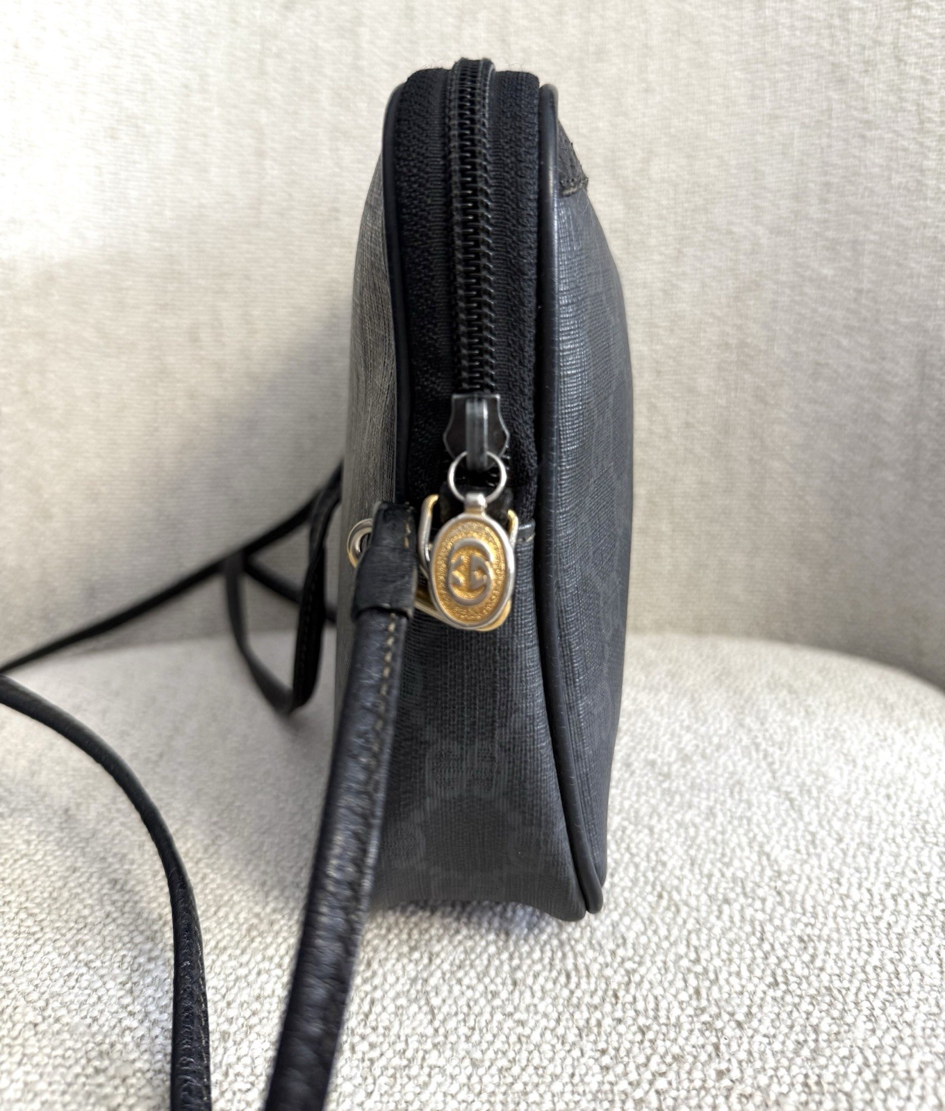 GUCCI Authentic Black Monogram Canvas Crossbody B… - image 6
