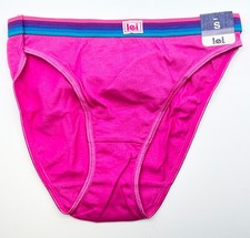 Vintage Y2K L.E.I. Girls Cotton Solid Pink Panties Size Small New With Tags