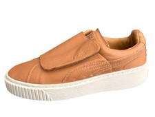 PUMA Basket Platform Strap Womens Tan/White L...