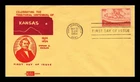 DR JIM STAMPS US COVER KANSAS TERRITORIAL CENTENNIAL FDC KOLOR KOVER