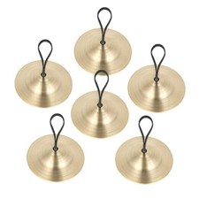 6 Pieces Finger Cymbals, Brass Musical Instrument, Belly Dancer Finger Dance
