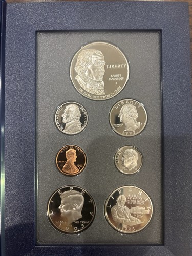 1993 Prestige US Mint Silver Proof Set High Quality Box  W/ COA - Picture 1 of 8