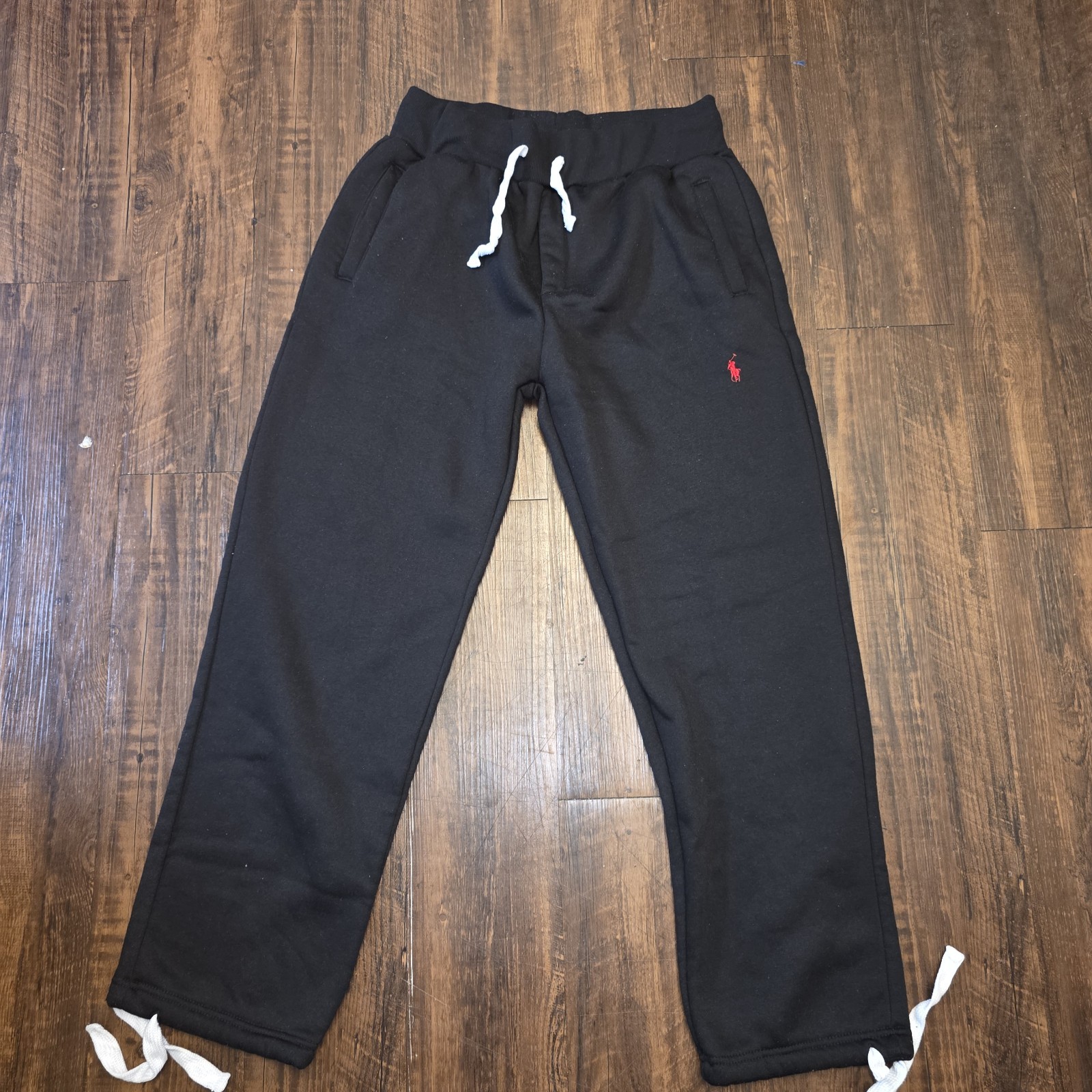 Sweatpants Polo Ralph Lauren Men's Black Fleece Joggers 2XL Drawstring Pony Logo-image