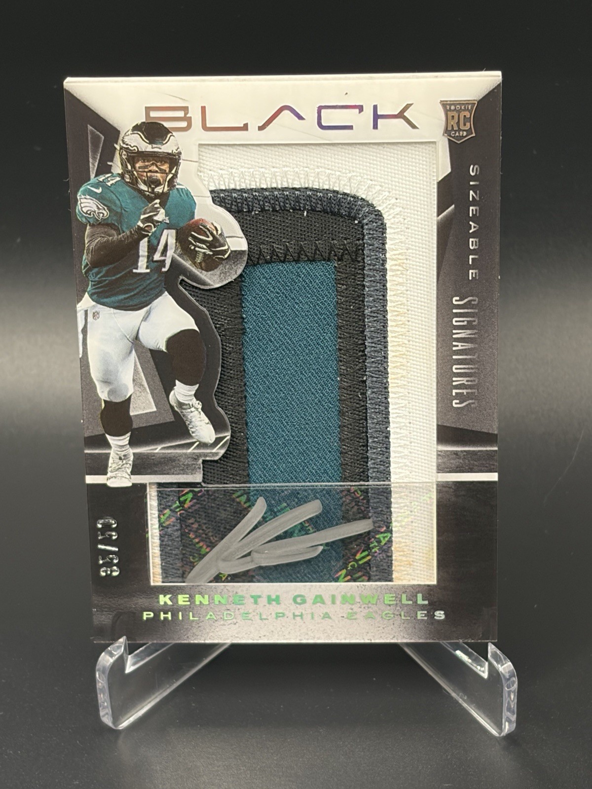 Kenneth Gainwell Panini Black Sizeable Signatures Rookie Jersey #SRJKG Silver