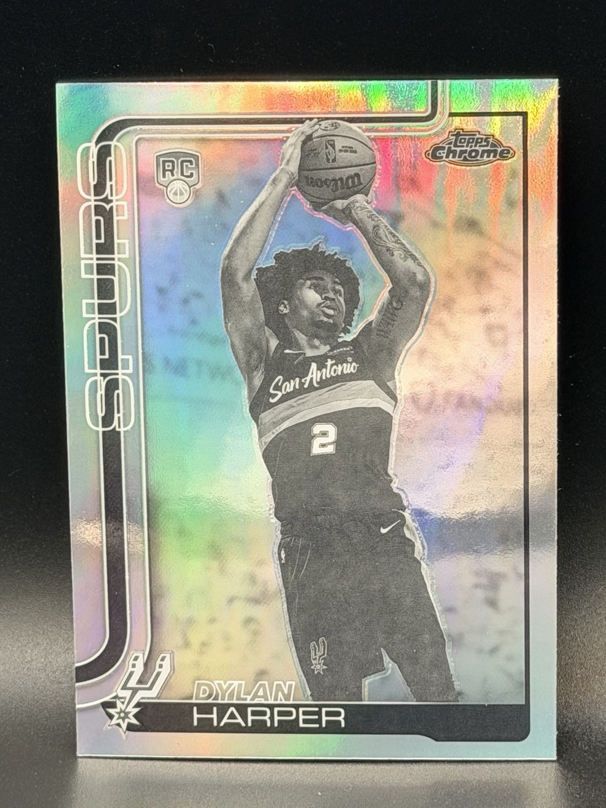 2025-26 Topps Chrome Update Dylan Harper RC Negative Refractor Rookie #152 SP