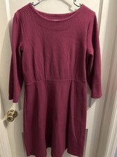 Joules Berry Pink Shay dress textured long sleeve US size 10 Holiday