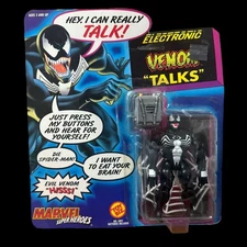 Vintage 1991 Marvel Super Heroes Electronic TALKING VENOM Action Figure