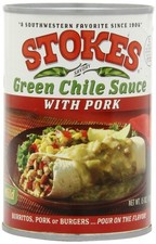 Green Chile Sauce with Pork 15 Ounce Creamy Mild Flavor for Burritos and More