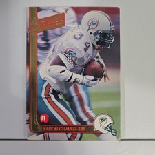 Action Packed 1991 Rookie Update Aaron Craver #27 Miami Dolphins NFL Card. rookie card picture