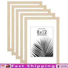 5 Piece Picture Frame Set Gallery Wall Art Display W/ Mats  Sawtooth Hangers US