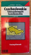 Vintage Czechoslovakia Czech Republic Prague Map Freytag & Berndt Road Map