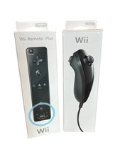 Nintendo Wii Remote Plus + Nunchuk Schwarz – OVP – Top Zustand